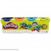 Play-Doh pack of 4 16 oz colors Blue Orange Teal & Neon Yellow by Hasbro B01FF1073I